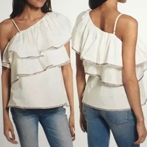 Sexy NWT One Shoulder Top with Ruffle Size Med